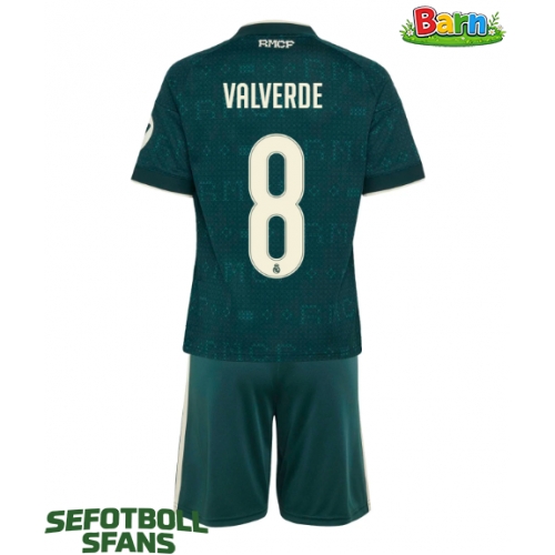 Real Madrid Federico Valverde #8 Bortaställ Barn 2026-27 Kortärmad (+ Korta byxor)